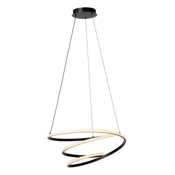 Pendul Lucide ESPIRAL metal, negru, LED, 40W, 2500lm, 2700K-4000K - 78403/40/30