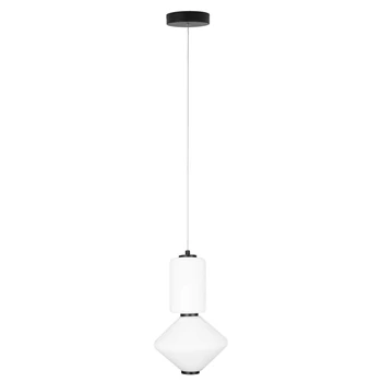 Pendul Maxlight AKIKO metal, sticla, alb, negru, LED, 3000K, 16W, 1280lm - P0467