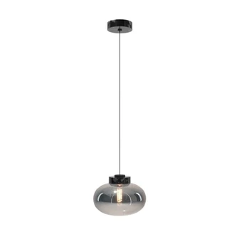 Pendul Maxlight MOONSTONE marmura, sticla, negru, fumuriu, E27 - P0515