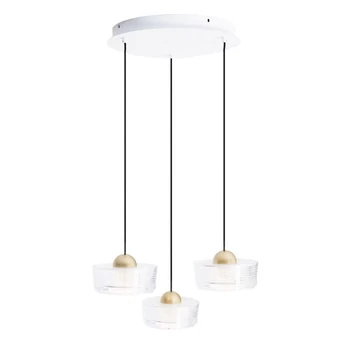 Pendul Maxlight LIPARI metal, acril, auriu, transparent, LED, 22W, 1728lm, 3000K - P0543