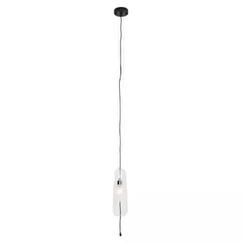 Pendul Maxlight MAURI metal, sticla, negru, transparent, E14 - P0588