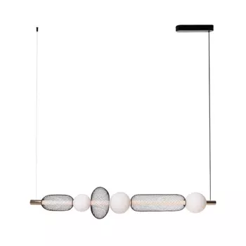 Pendul Maxlight BORA metal, sticla, negru, auriu, alb, LED, 3000K, 29W, 1674lm - P0593