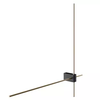 Aplica de perete Maytoni Pars metal, negru, auriu, LED, 3000K, 12W, 1050lm - C070WL-L12GB3K