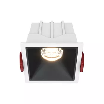 Spot incastrabil Maytoni Alfa LED metal, plastic, alb, negru, LED, 4000K, 10W, 500lm - DL043-01-10W4K-D-SQ-WB