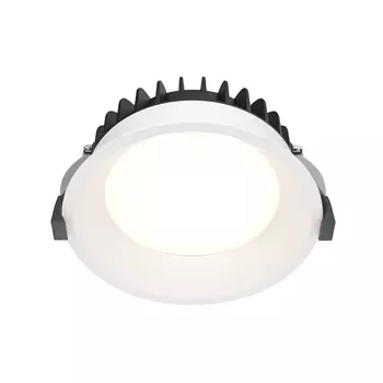 Spot incastrabil pentru baie Maytoni OKNO metal, alb, LED, 3000K, 12W, 900lm, IP44 - DL055-12W3K-W