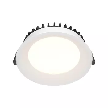 Spot incastrabil pentru baie Maytoni OKNO metal, alb, LED, 4000K, 24W, 1800lm, IP44 - DL055-24W4K-W