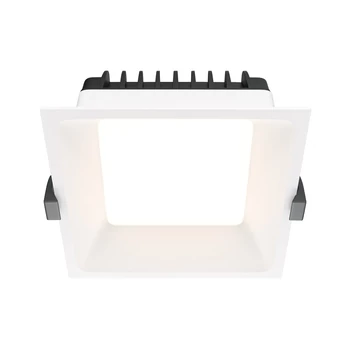 Spot incastrabil pentru baie Maytoni OKNO metal, alb, LED, 3000K, 12W, 900lm, IP44 - DL056-12W3K-W