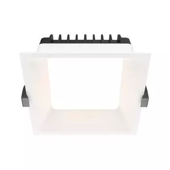 Spot incastrabil pentru baie Maytoni OKNO metal, alb, LED, 4000K, 12W, 900lm, IP44 - DL056-12W4K-W