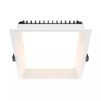 Spot incastrabil pentru baie Maytoni OKNO metal, alb, LED, 3000K, 24W, 1800lm, IP44 - DL056-24W3K-W