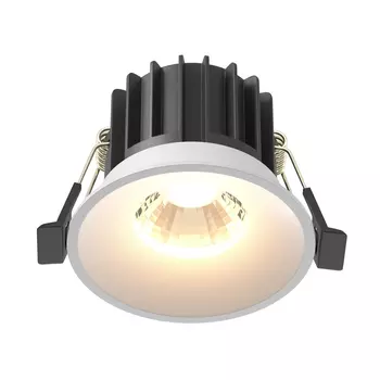 Spot incastrabil Maytoni ROUND metal, alb, LED, 3000K, 12W, 920lm - DL058-12W3K-W