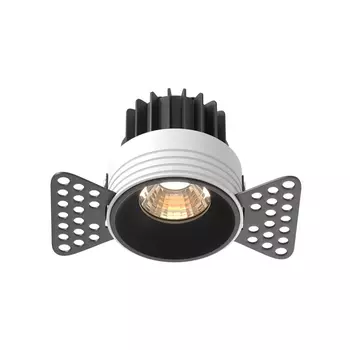 Spot incastrabil Maytoni ROUND metal, negru, LED, 3000K, 7W, 450lm - DL058-7W3K-TRS-B