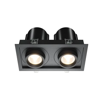 Spot incastrabil Maytoni HIDDEN metal, plastic, negru, LED, 3000K, 20W, 1400lm - DL095-02-10W3K-B