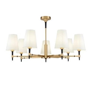 Candelabru Maytoni ZARAGOZA textil alb 7x E14 - H001CL-07BS
