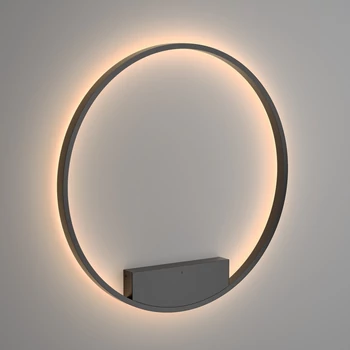 Aplica de perete Maytoni Rim metal, negru, LED, 3000K, 51W, 2400lm - MOD058WL-L50B3K