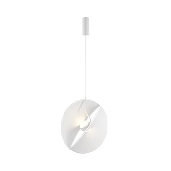 Pendul Maytoni Reflex metal, tesatura, alb, LED, 3000K, 14W, 1000lm - MOD154PL-L6W3K