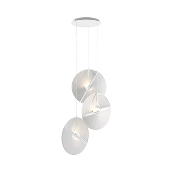 Pendul Maytoni Reflex metal, tesatura, alb, LED, 3000K, 40W, 2300lm - MOD154PL-L6W3K1