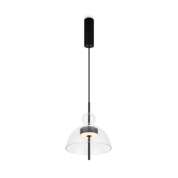 Pendul Maytoni BANGKOK metal, sticla, negru, transparent, LED, 3000K, 12W, 1200lm - MOD185PL-L6B3K1