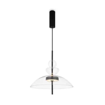 Pendul Maytoni BANGKOK metal, sticla, negru, transparent, LED, 3000K, 12W, 1200lm - MOD185PL-L6B3K3