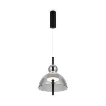 Pendul Maytoni BANGKOK metal, sticla, negru, fumuriu, LED, 3000K, 12W, 1200lm - MOD185PL-L6B3K4