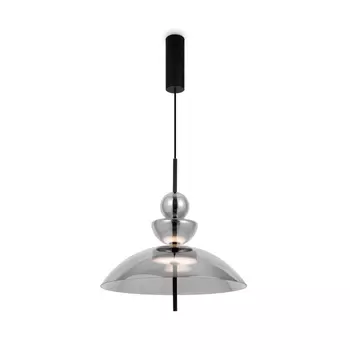 Pendul Maytoni BANGKOK metal, sticla, negru, fumuriu, LED, 3000K, 12W, 1200lm - MOD185PL-L6B3K6