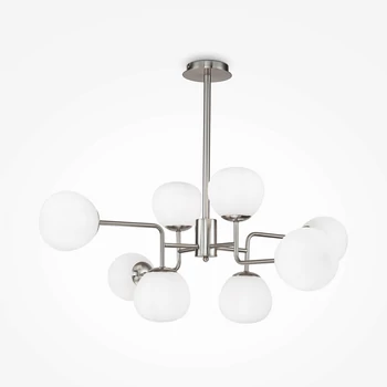 Pendul Maytoni ERICH sticla alb 8x E14 - MOD221-PL-08-N