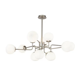 Candelabru Maytoni ERICH sticla alb 12x E14 - MOD221-PL-12-N