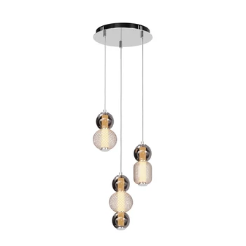 Pendul Maytoni DROP metal, sticla, crom, LED, 3000K, 33W, 4000lm - MOD273PL-L33CH3K