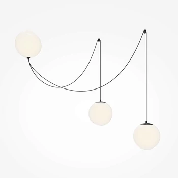 Pendul Maytoni TWINS metal, sticla, negru, alb, LED, 26W, 3000K, 1700Lm - MOD427PL-L30B3K1