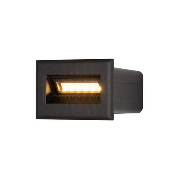 Spot incastrat exterior Maytoni Bosca metal, negru, LED, 3000K, 3W, 250lm, IP65 - O045SL-L3B3K