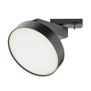 Sursa de lumina pentru sistem cu sina monofazat Maytoni Zon metal, negru, LED, 3000K, 12W, 840lm - TR043-1-12W3K-B