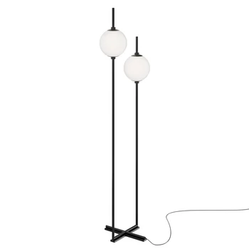 Lampadar Maytoni The Sixth Sense metal, sticla, negru, alb, LED, 3000K, 12W, 750lm  - Z020FL-L12BK