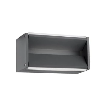 Aplica de perete exterioara NovaLuce Twin metal, plastic, gri, LED, 3000K, 2x5W, 600lm, IP54 - NL-713122