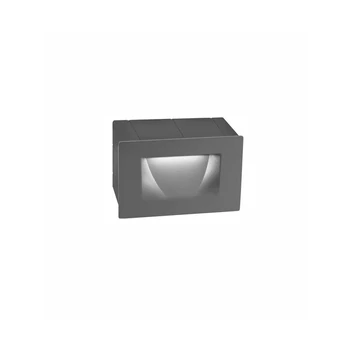 Lampa exterioara incastrabila NovaLuce Krypton metal, gri, LED, 3000K, 3W, 270lm, IP54 - NL-726401