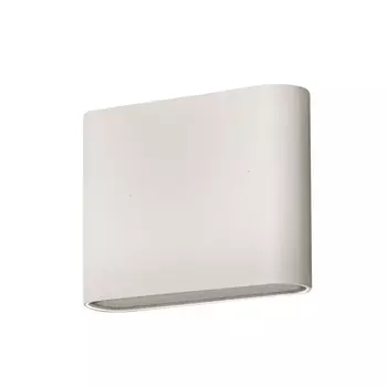 Aplica de perete exterioara NovaLuce Soho metal, sticla, alb, LED, 3000K, 2x3W, 480lm, IP54 - NL-740402