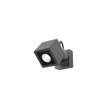 Aplica de perete exterioara NovaLuce Focus metal, sticla, gri, LED, 3000K, 6W, 420lm, IP54 - NL-752470