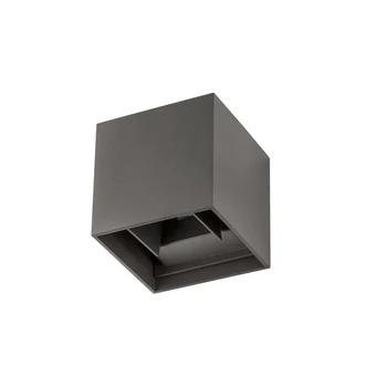 Aplica de perete exterioara NovaLuce Como metal, gri, LED, 3000K, 2x3W, 510lm, IP54 - NL-847407