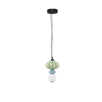 Pendul NovaLuce ONETA metal, sticla, negru, multicolor, LED, 8W, 520lm, 3000K - NL-9009155
