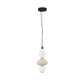 Pendul NovaLuce ONETA metal, sticla, negru, bej, LED, 18W, 1170lm, 3000K - NL-9009156