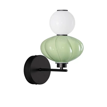 Aplica de perete NovaLuce ONETA metal, sticla, negru, multicolor, LED, 8W, 520lm, 3000K - NL-9009161