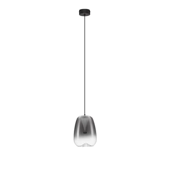 Pendul NovaLuce OBLO metal, sticla, negru, fumuriu, LED, 3W, 120lm, 3000K - NL-9009174
