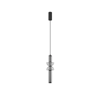 Pendul NovaLuce ULON metal, sticla, negru, fumuriu, LED, 15W, 825lm, 3000K - NL-9009181