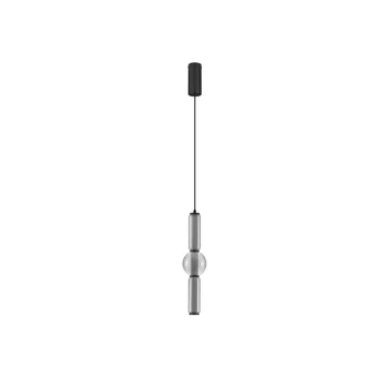 Pendul NovaLuce ULON metal, sticla, negru, fumuriu, LED, 15W, 825lm, 3000K - NL-9009182