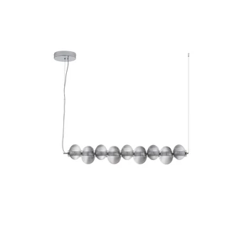 Pendul NovaLuce LEDA metal, sticla, crom, fumuriu, LED, 30W, 1500lm, 3000K - NL-9009187