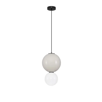 Pendul NovaLuce NOESIS metal, sticla, negru, gri, LED, 7W, 420lm, 3000K - NL-9009190