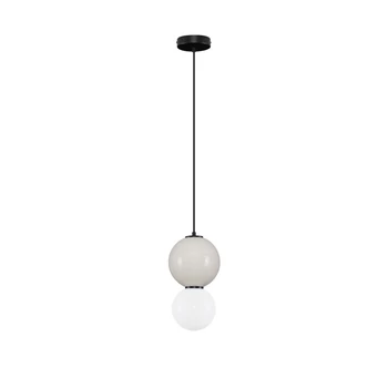 Pendul NovaLuce NOESIS metal, sticla, negru, gri, LED, 6W, 360lm, 3000K - NL-9009194