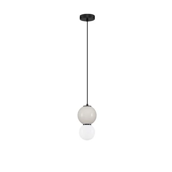 Pendul NovaLuce NOESIS metal, sticla, negru, gri, LED, 4W, 240lm, 3000K - NL-9009198