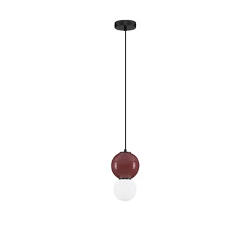 Pendul NovaLuce NOESIS metal, sticla, negru, rosu, LED, 4W, 240lm, 3000K - NL-9009199