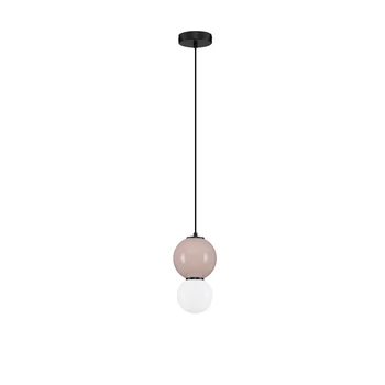 Pendul NovaLuce NOESIS metal, sticla, negru, maro, LED, 4W, 240lm, 3000K - NL-9009200