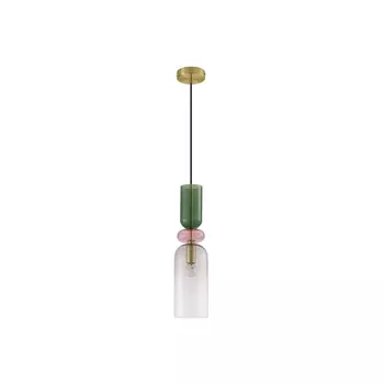 Pendul NovaLuce MURANO metal, sticla, auriu, multicolor, E14 - NL-9009236