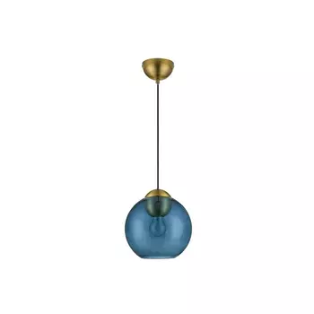 Pendul NovaLuce MIDORI metal, sticla, auriu, albastru, E27 - NL-9009240